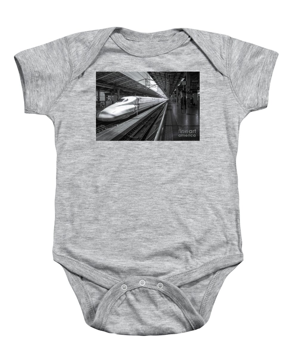 Tokyo Baby Onesie featuring the photograph Tokyo to Kyoto, Bullet Train, Japan by Perry Rodriguez