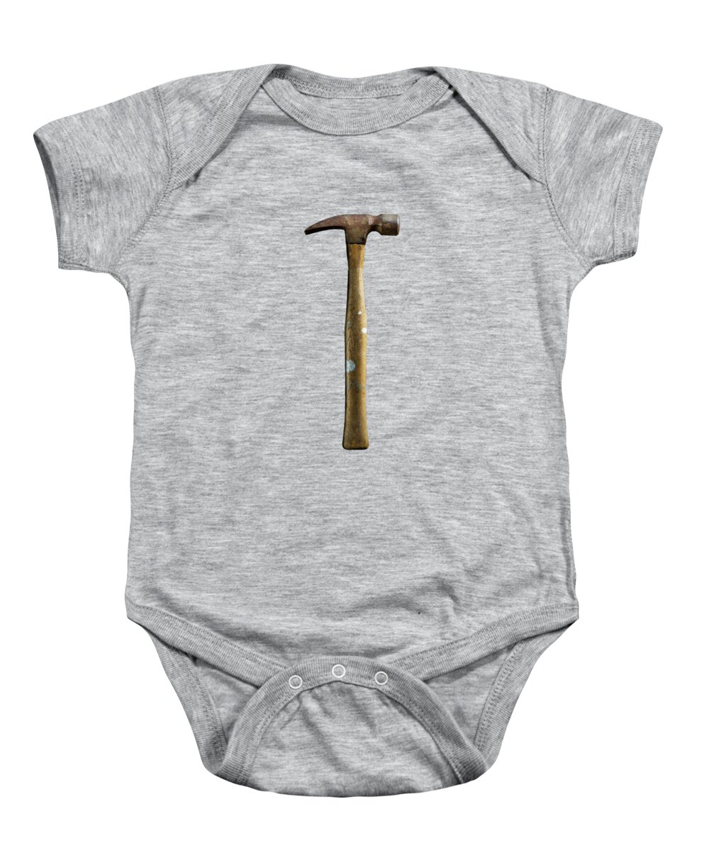 Background Baby Onesie featuring the photograph Tools On Wood 41 on BW by YoPedro
