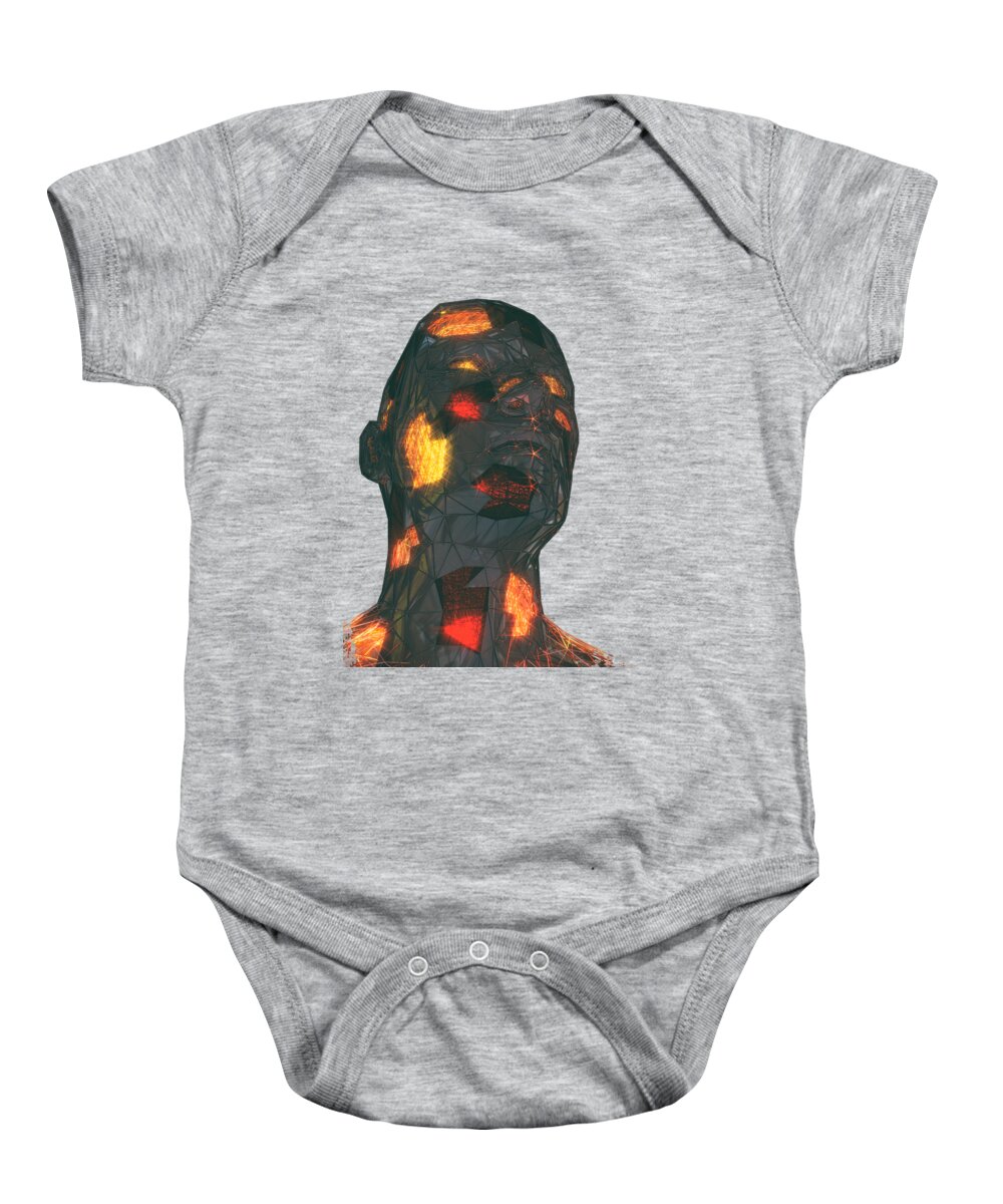 Torment Baby Onesie featuring the digital art Torment by Katherine Smit