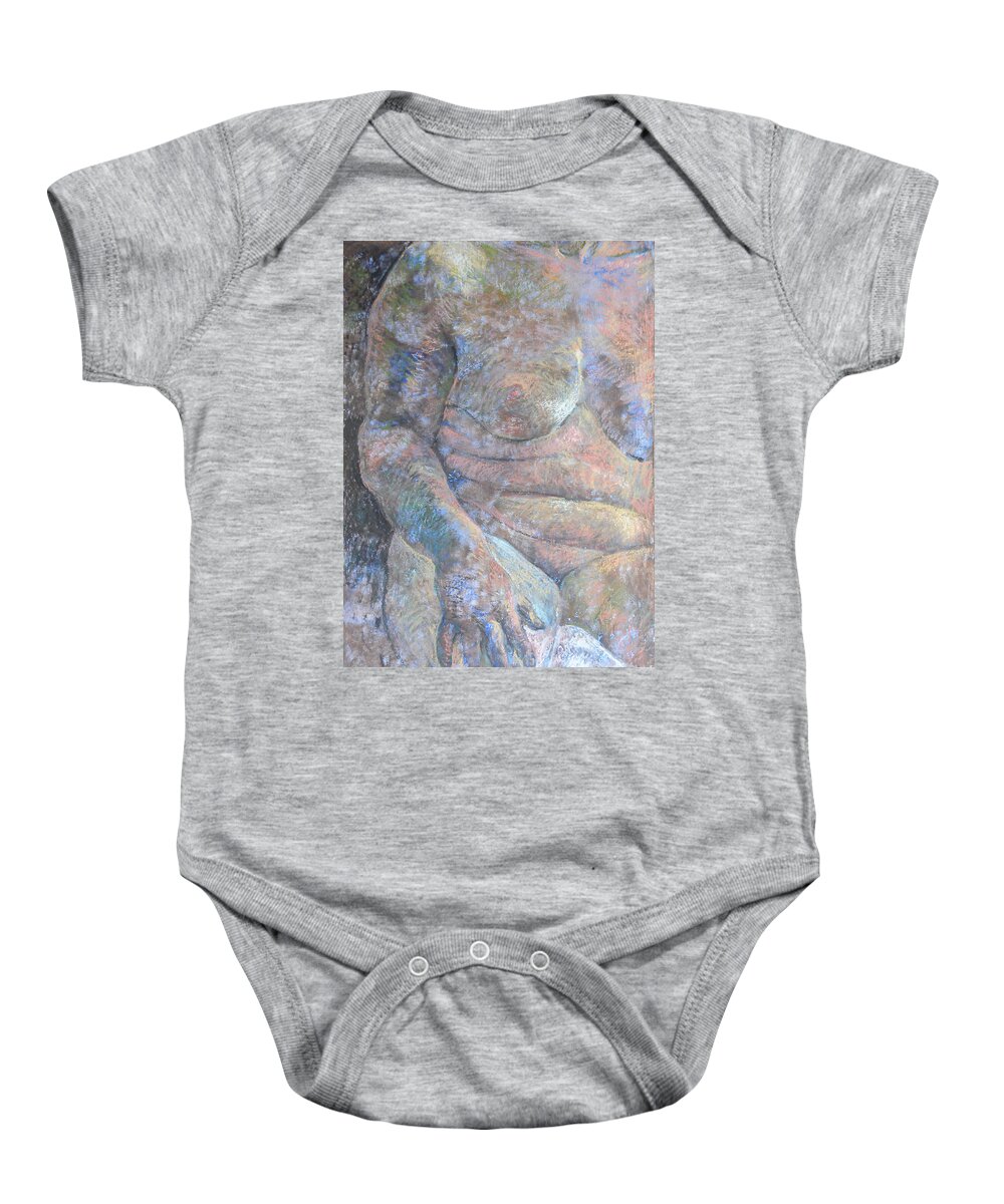 Life Baby Onesie featuring the drawing Torso. by Harry Robertson