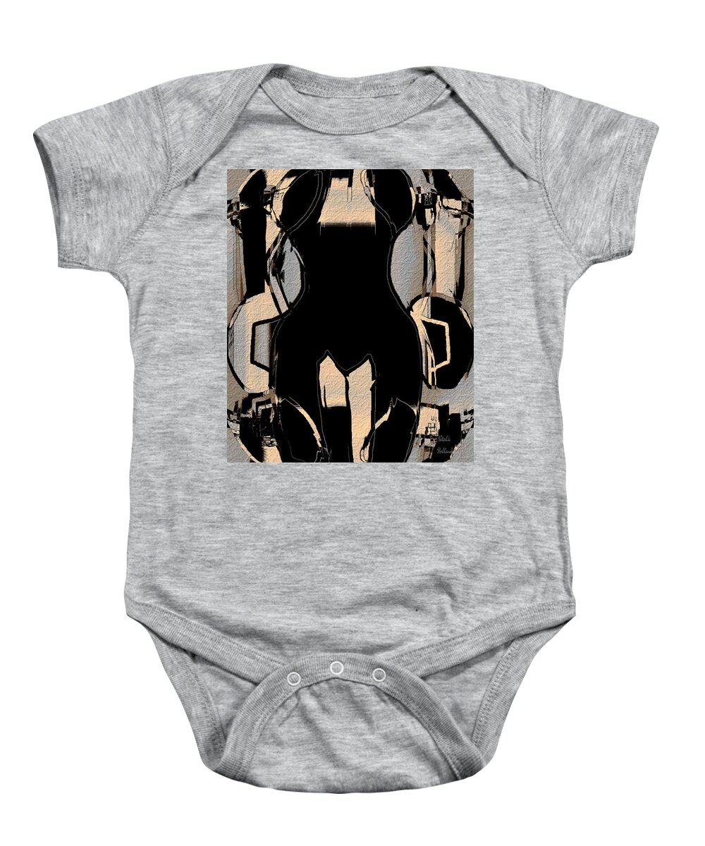 Torso Baby Onesie featuring the mixed media Torso by Natalie Holland