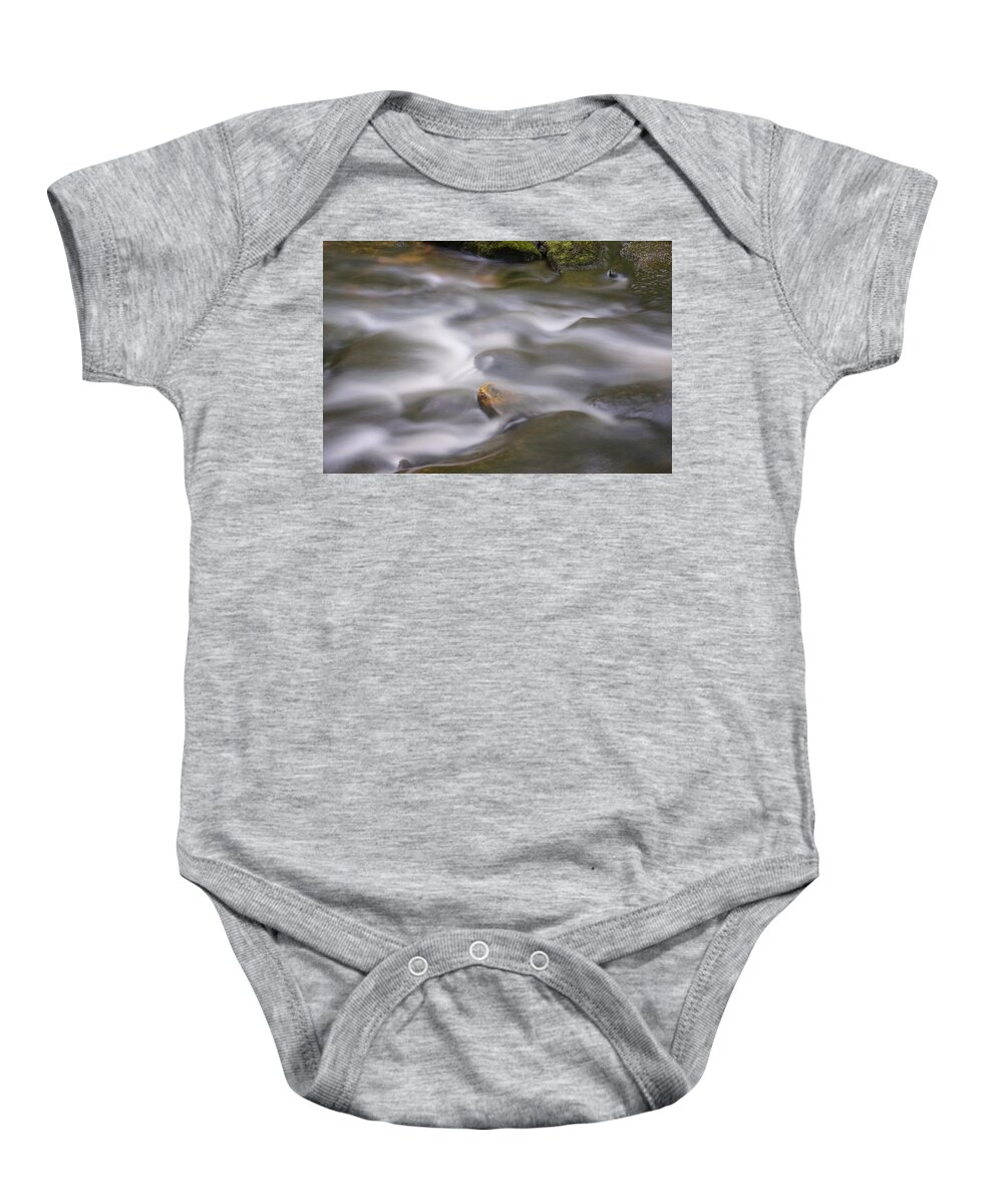 Gulf Road Waterfalls. Chesterfield New Hampshire Baby Onesie featuring the photograph Tucker Falls Stream by Tom Singleton