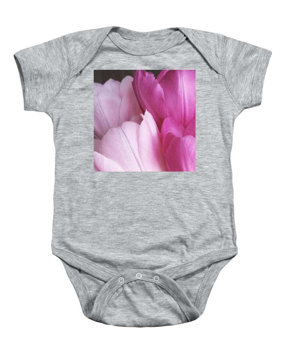  Baby Onesie featuring the digital art Tulip Petals by Julian Perry
