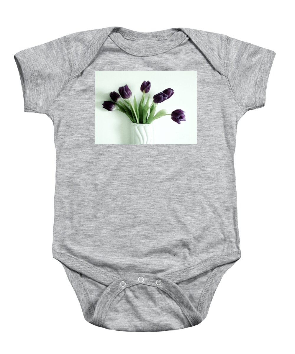 Photo Baby Onesie featuring the photograph Tulips For You by Marsha Heiken