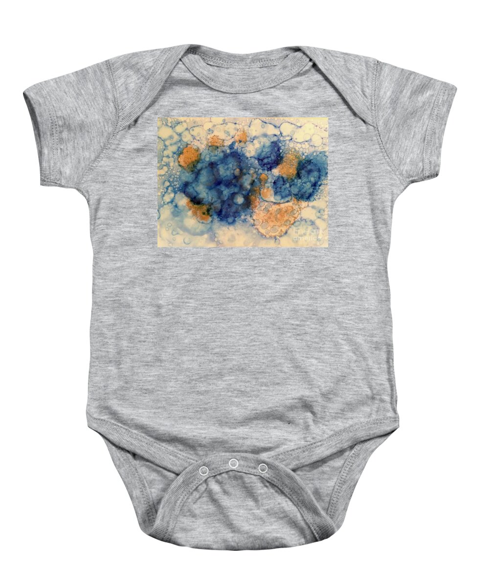 Abstract Baby Onesie featuring the painting Tundra by Denise Tomasura