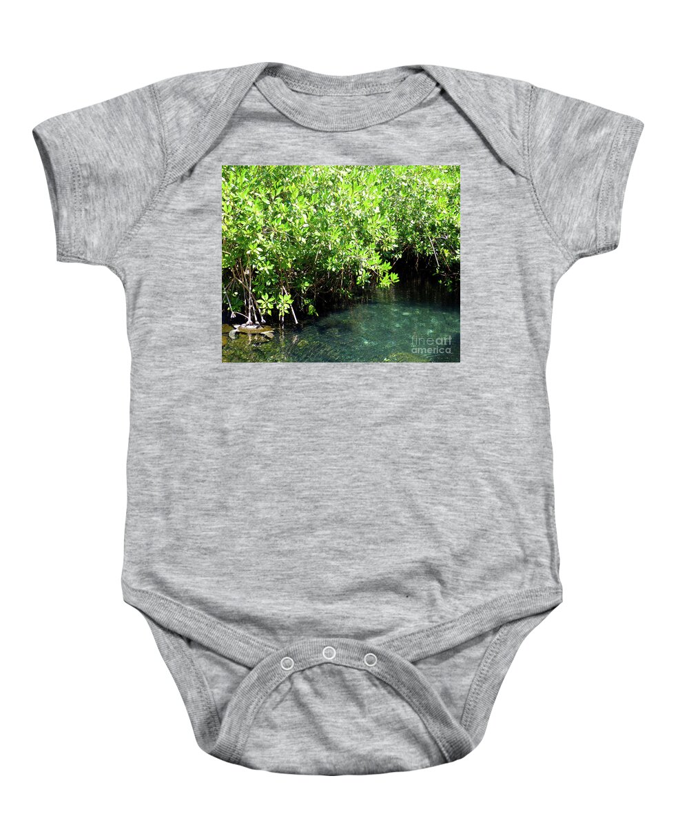 Turtle Baby Onesie featuring the photograph Turtle swim by Francesca Mackenney