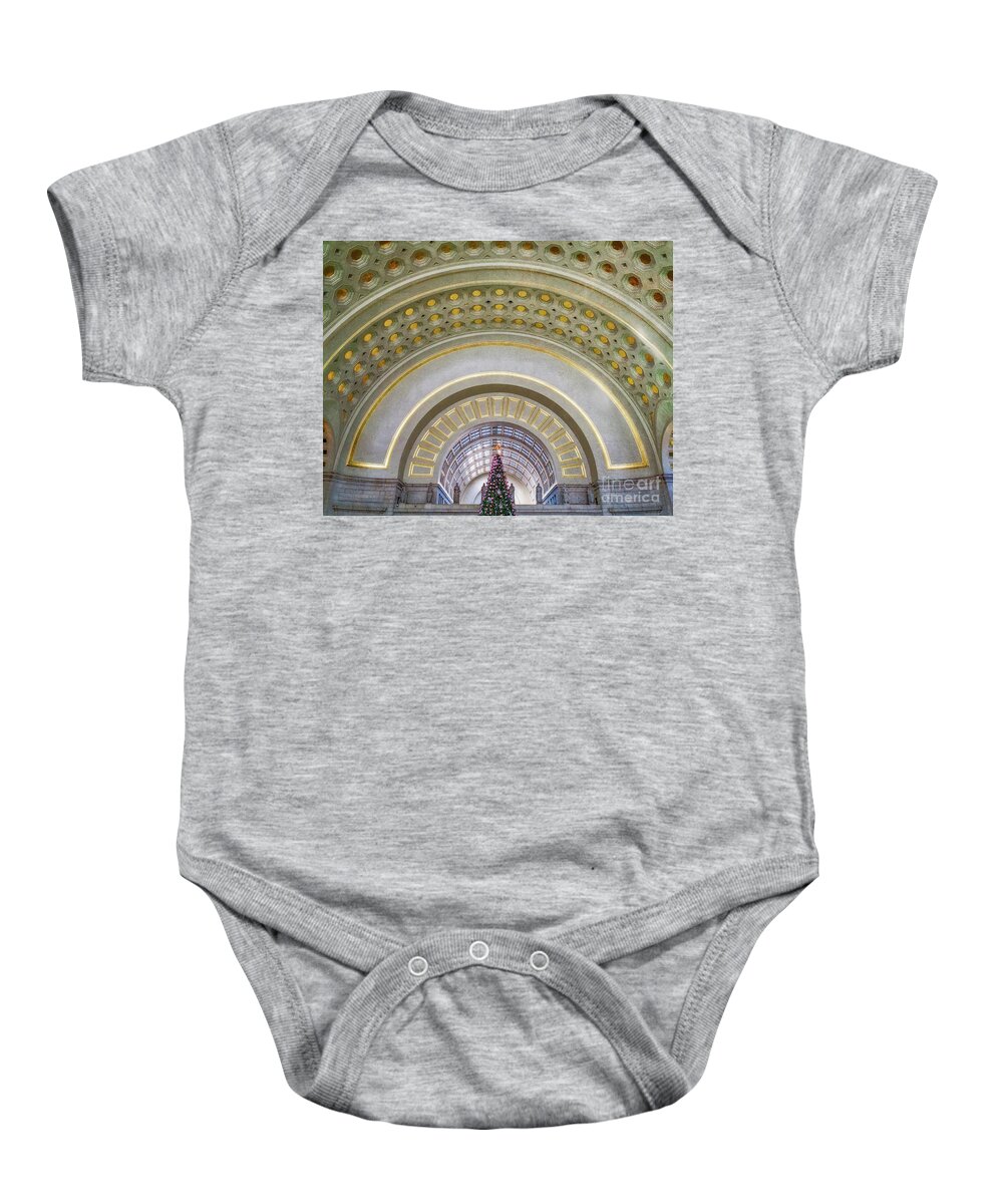 Union Station Baby Onesie featuring the photograph Union Station in December by Izet Kapetanovic
