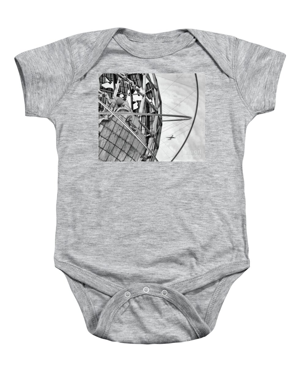 World's Fair Baby Onesie featuring the photograph Unisphere 1964 World's Fair Queens NY by Chuck Kuhn