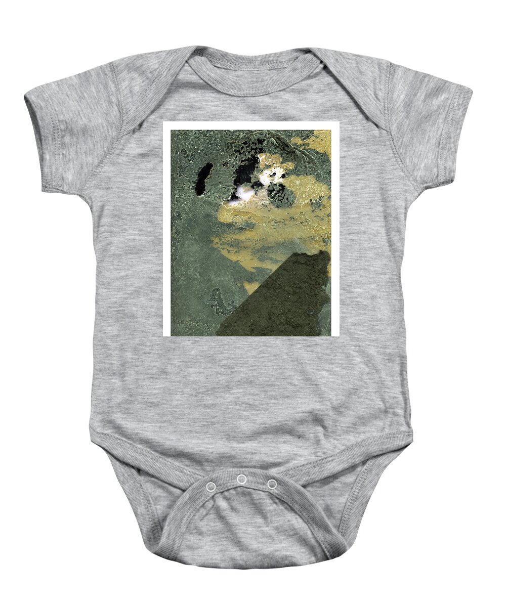 Abstract Photograph Baby Onesie featuring the digital art Untitled 9 Cr Bdr by Doug Duffey