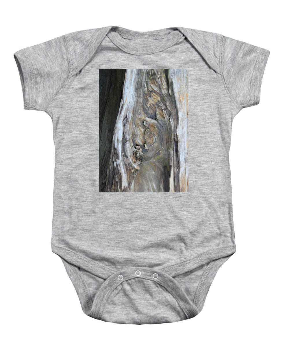 Tidal Baby Onesie featuring the photograph Untitled V - Tidal Wood by Annekathrin Hansen