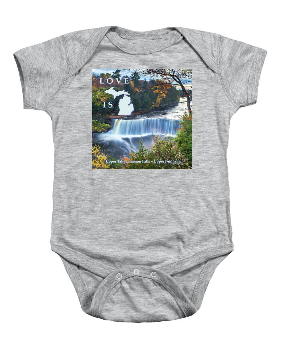Upper Baby Onesie featuring the photograph Upper Tahquamenon Falls -5085 by Norris Seward