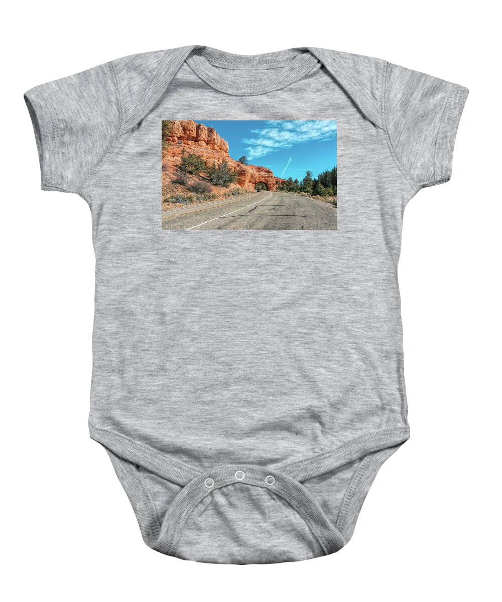 Landscape Baby Onesie featuring the photograph Utah Surprises by John M Bailey