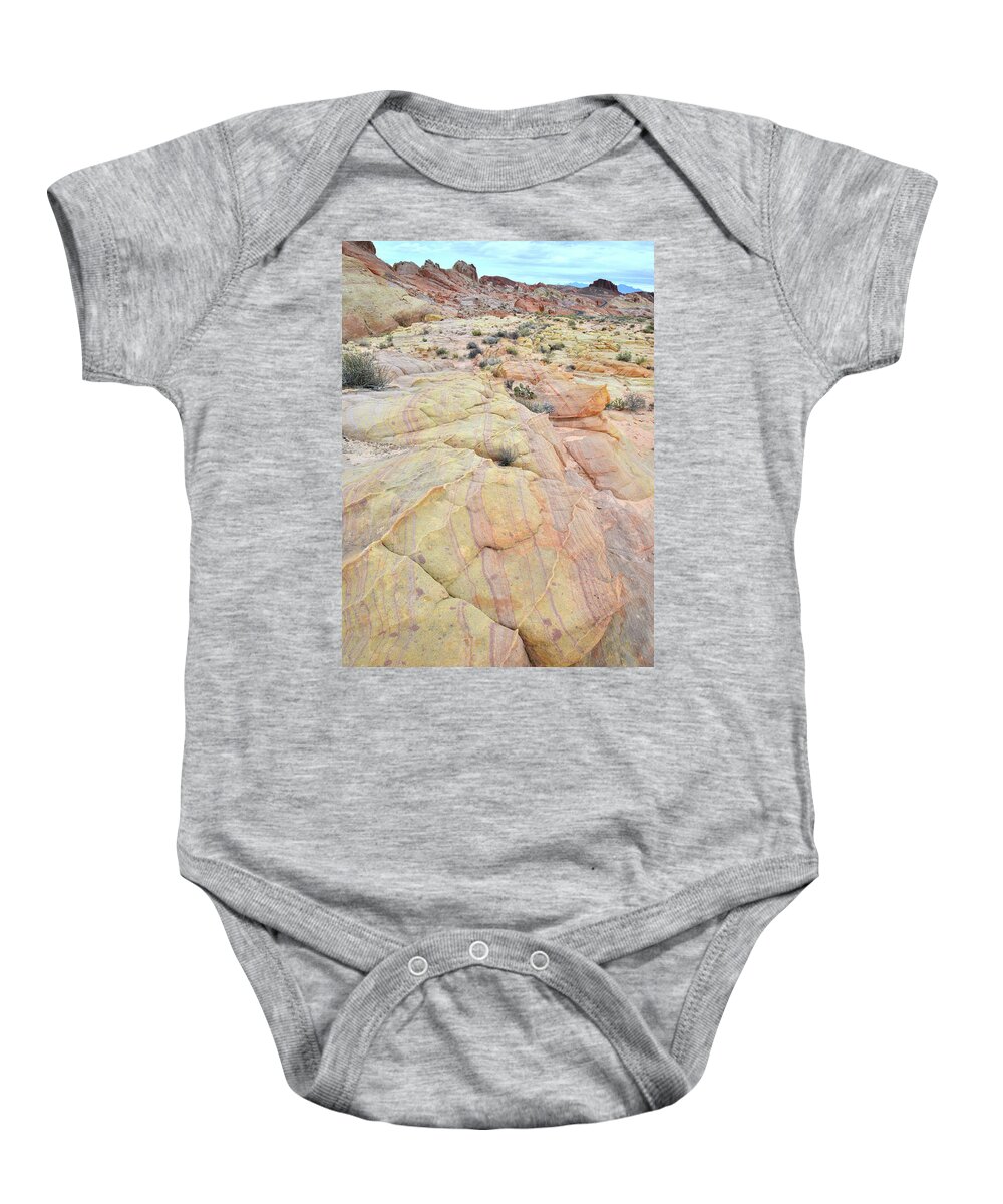 Valley Of Fire State Park Baby Onesie featuring the photograph Veins of Color in Valley of Fire by Ray Mathis