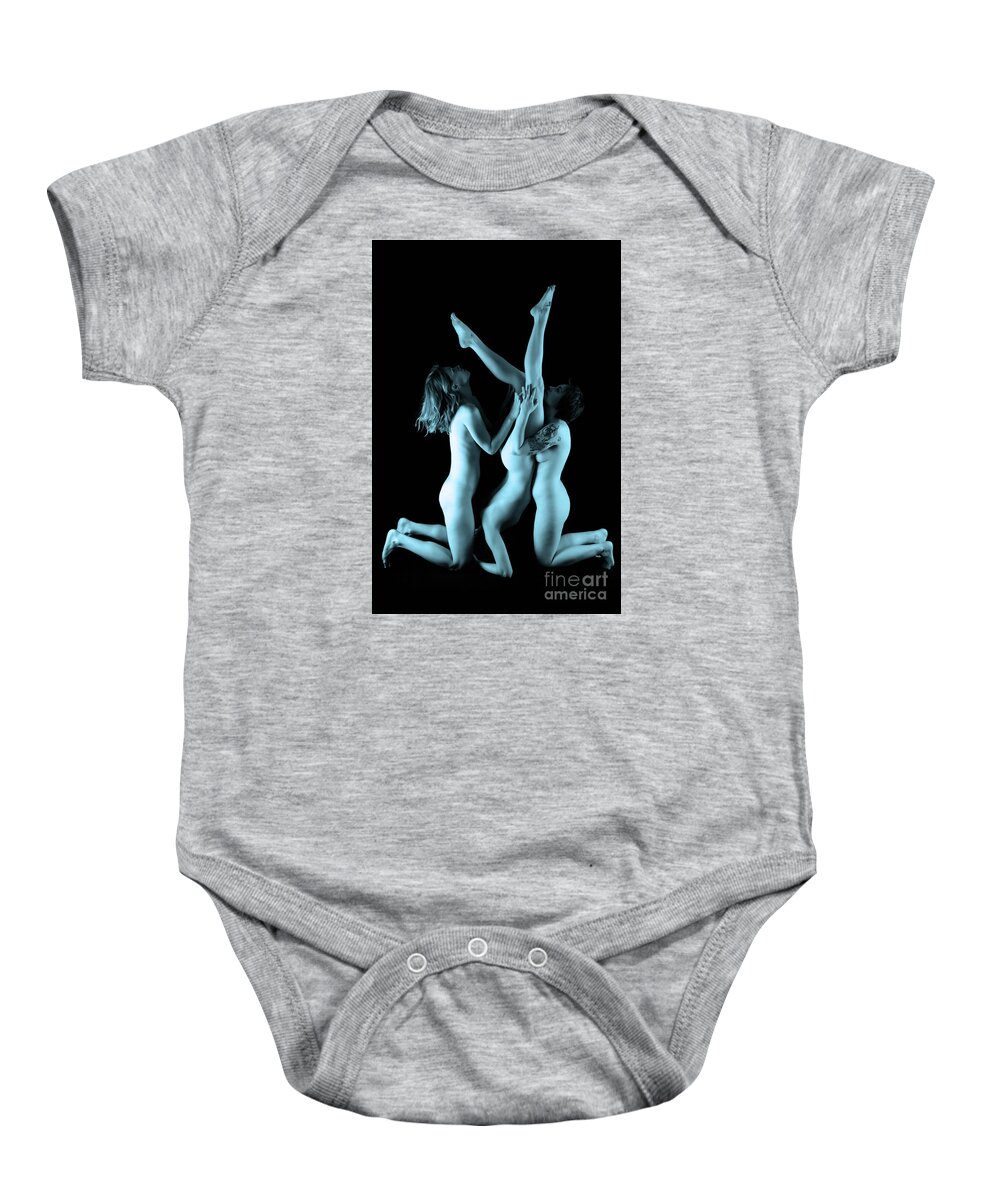 Artistic Photographs Baby Onesie featuring the photograph Vertical blue by Robert WK Clark