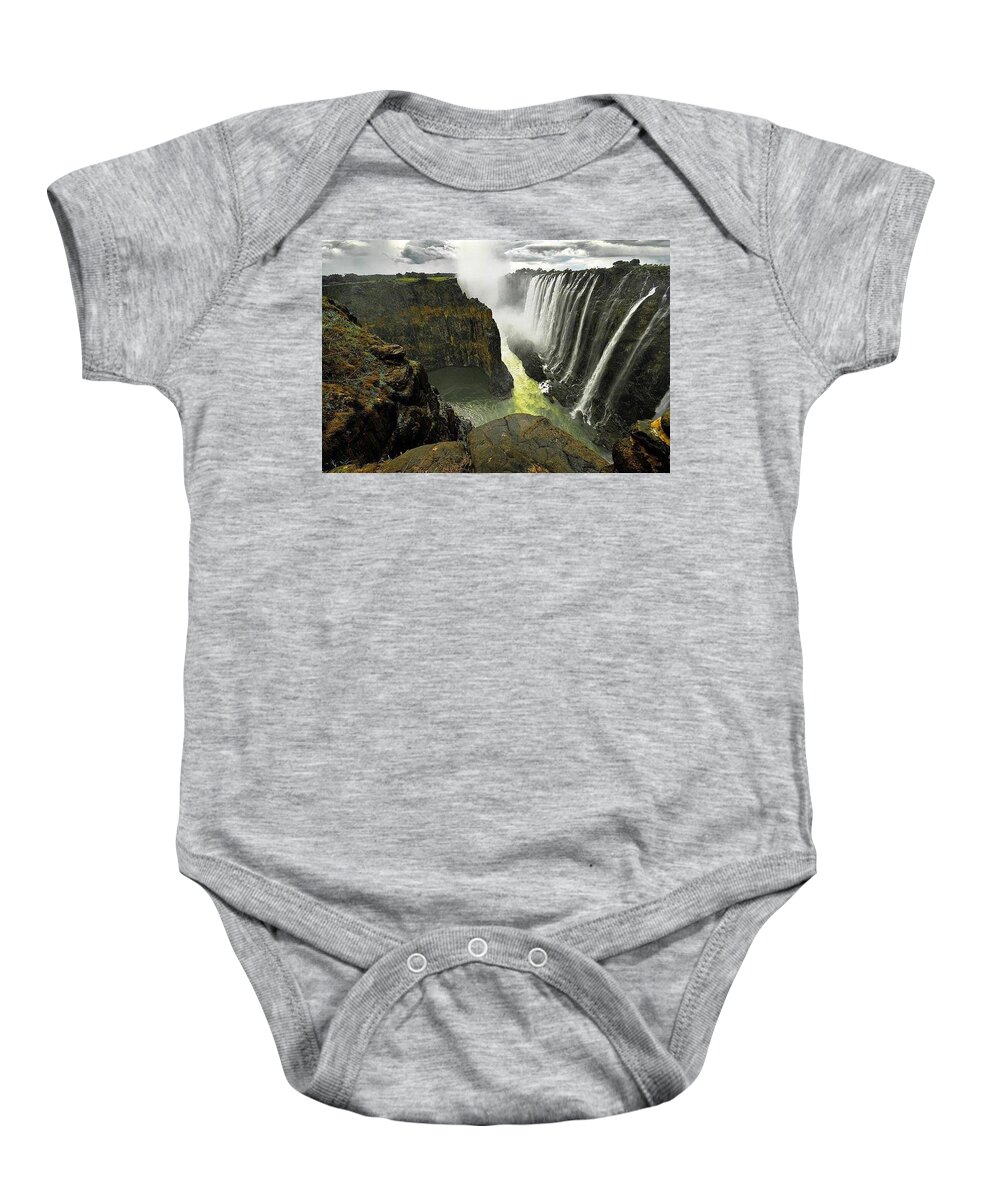 Victoria Falls Baby Onesie featuring the photograph Victoria Falls Zambia and Zimbabwe by Andy Bucaille