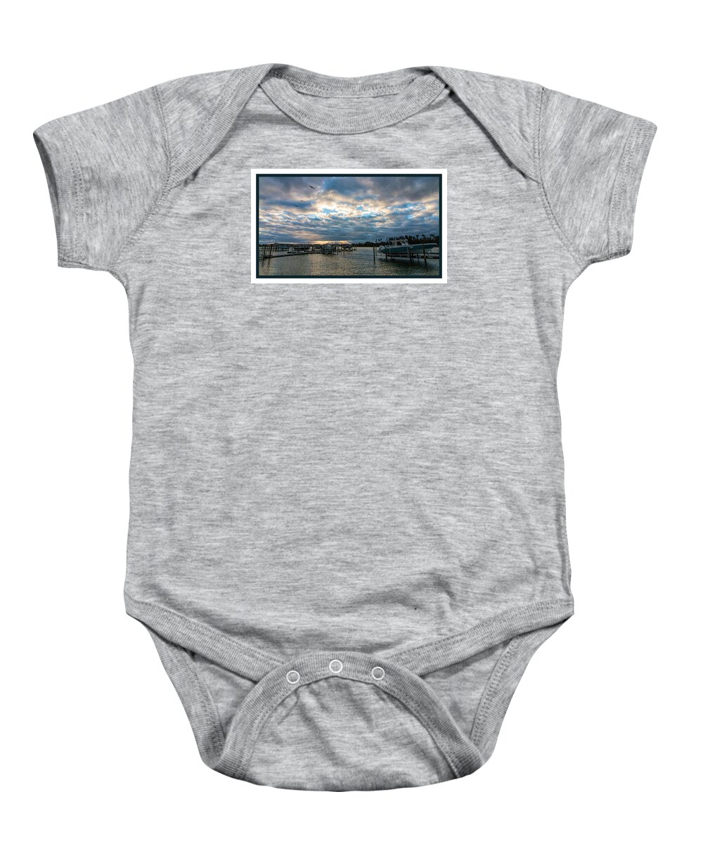 Indian River Baby Onesie featuring the photograph View From Marina Bay by Dorothy Cunningham