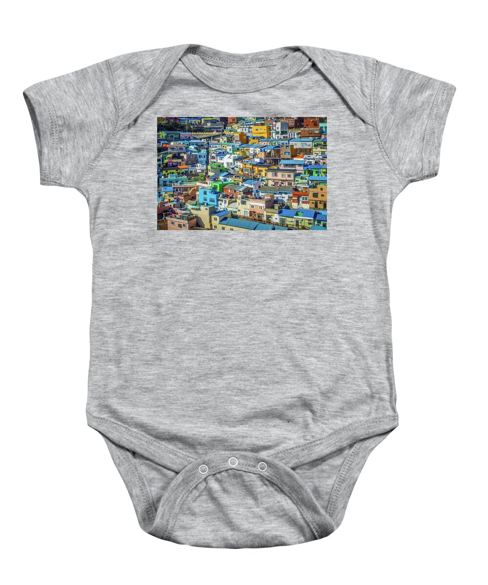 City Baby Onesie featuring the photograph Village in colors by Hyuntae Kim