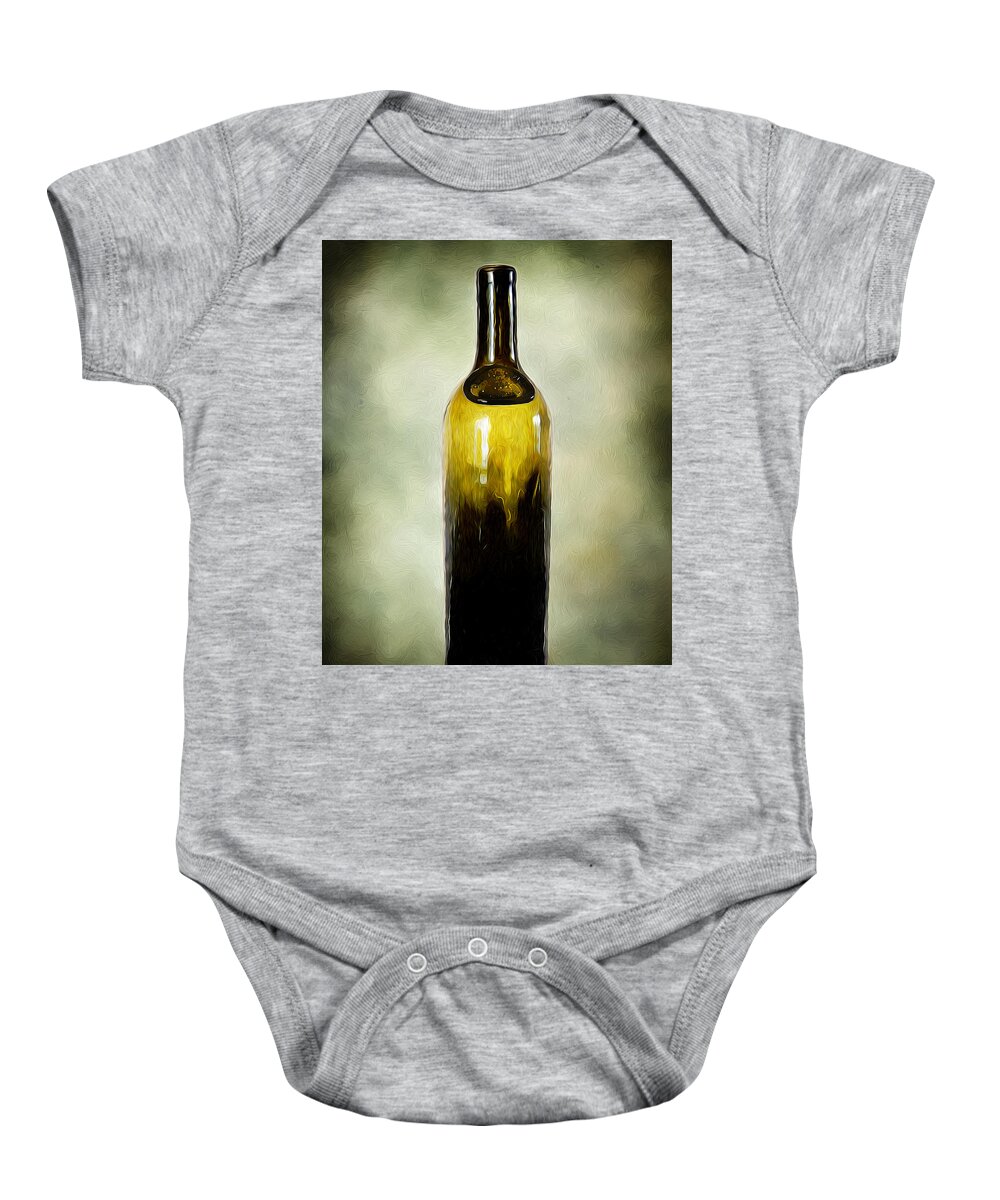 Vintage Baby Onesie featuring the photograph Vintage Wine Bottle by Phil Perkins