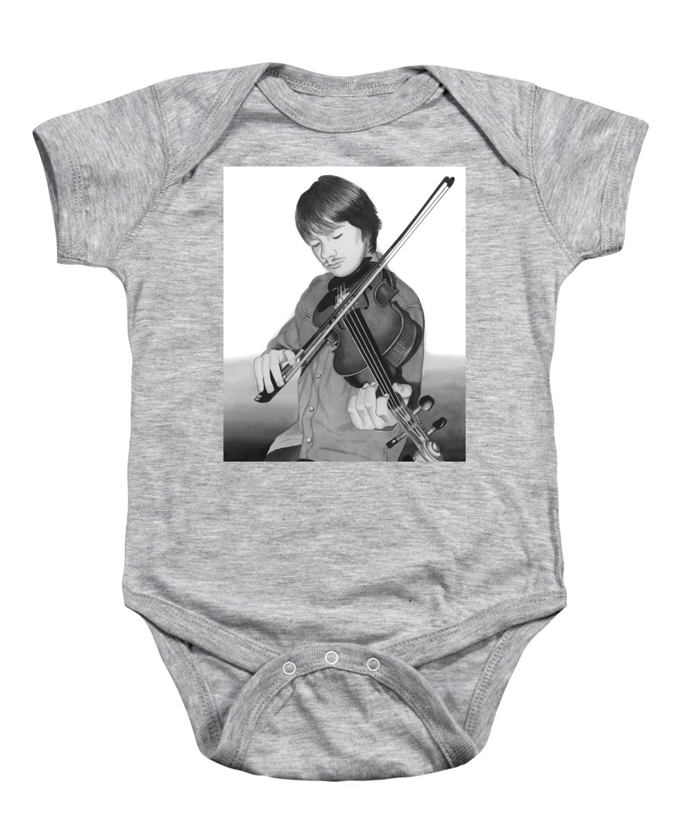 Viola Baby Onesie featuring the painting Viola Master by Ferrel Cordle