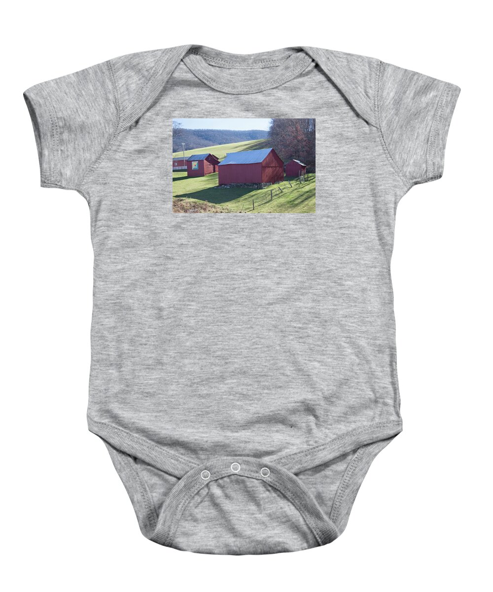 Photograph Baby Onesie featuring the photograph Virginia Barn Quilt Series XXIX by Suzanne Gaff
