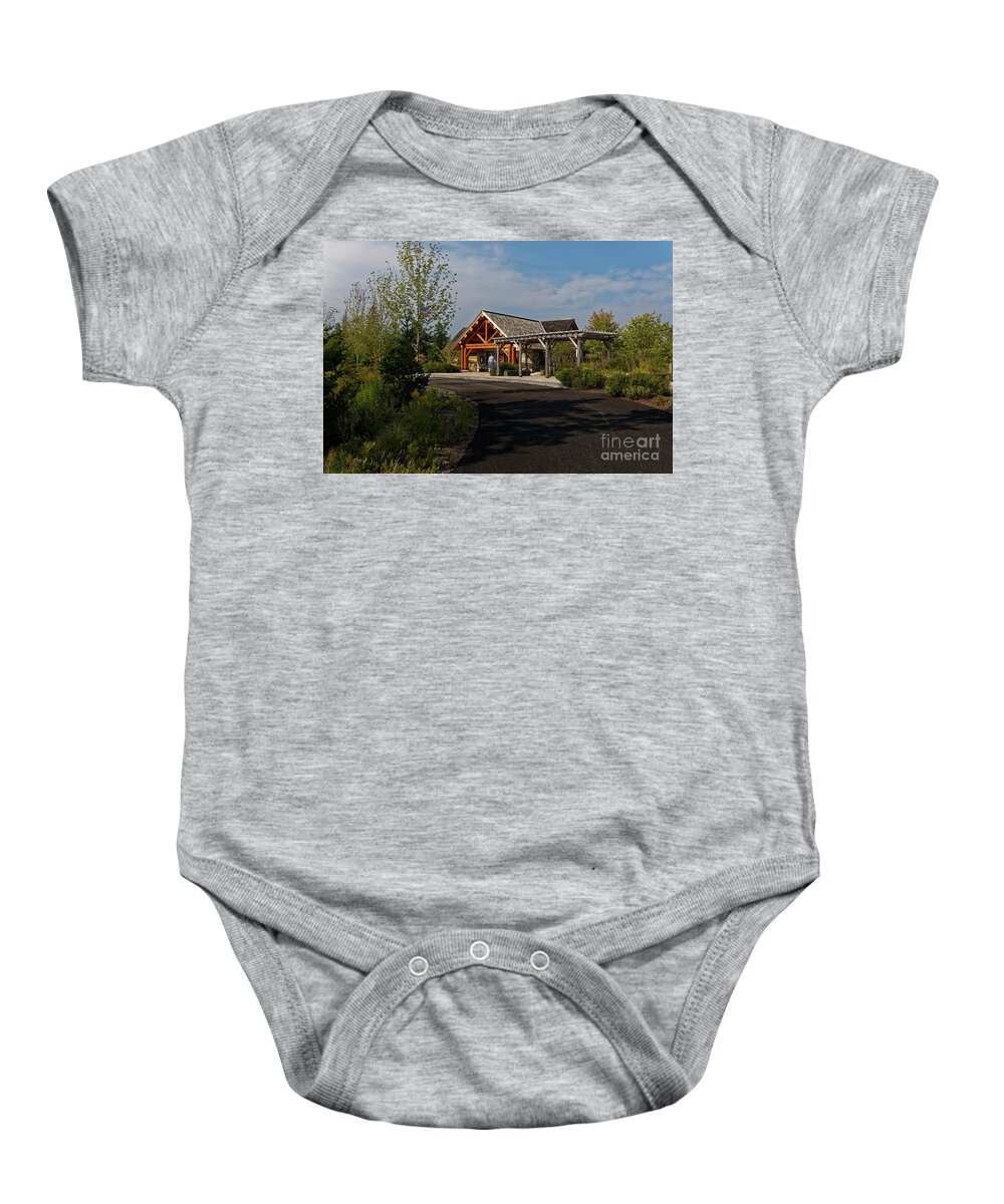 National Park Baby Onesie featuring the photograph Visitors Center, Schoodic Woods campground, Maine by Kevin Shields