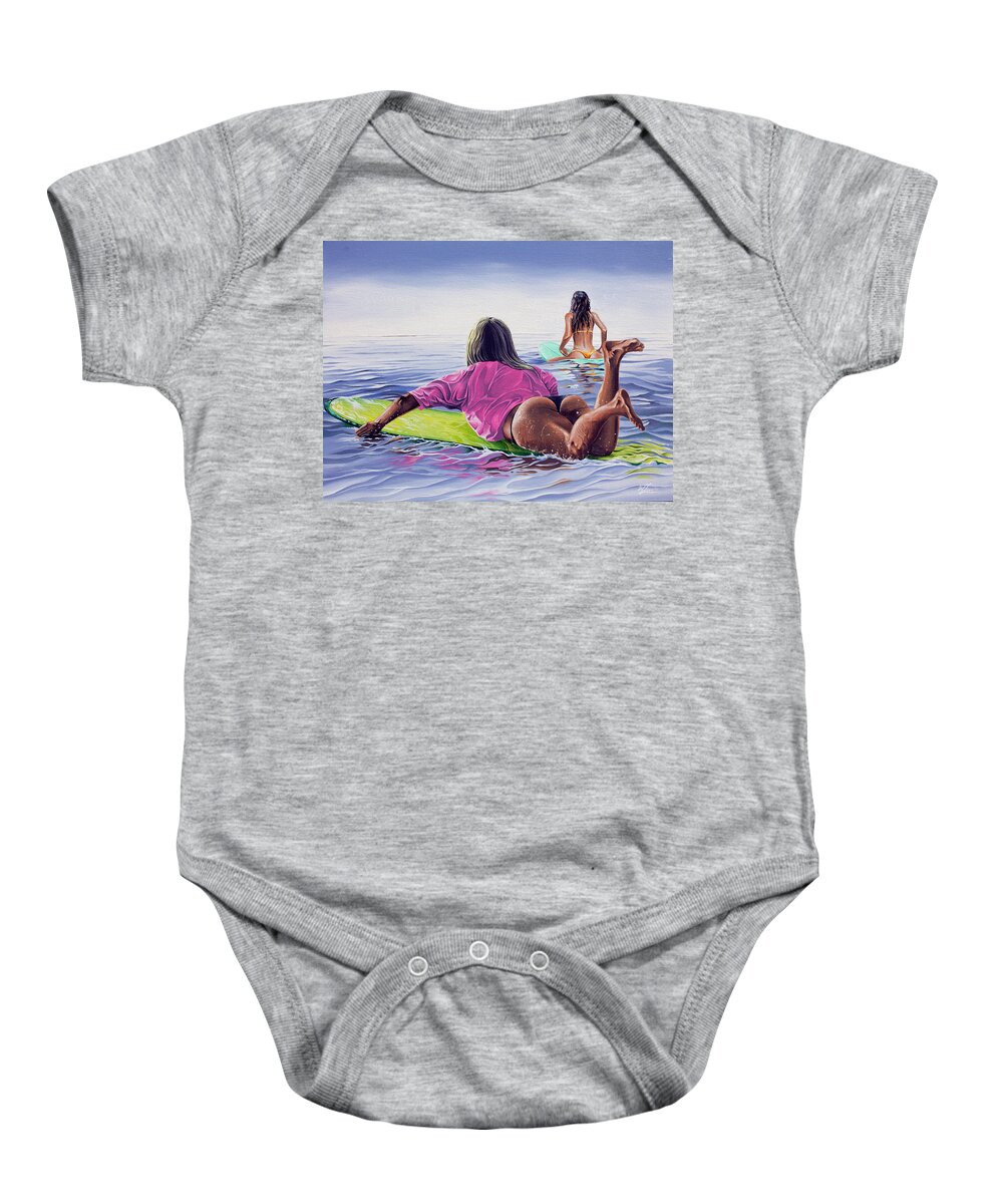 Acrylic Baby Onesie featuring the painting Waiting for the Sun by William Love