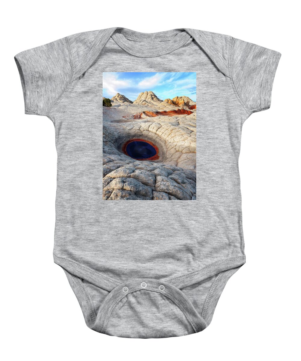 Abstract Baby Onesie featuring the photograph Waking the Dragon by Alex Mironyuk