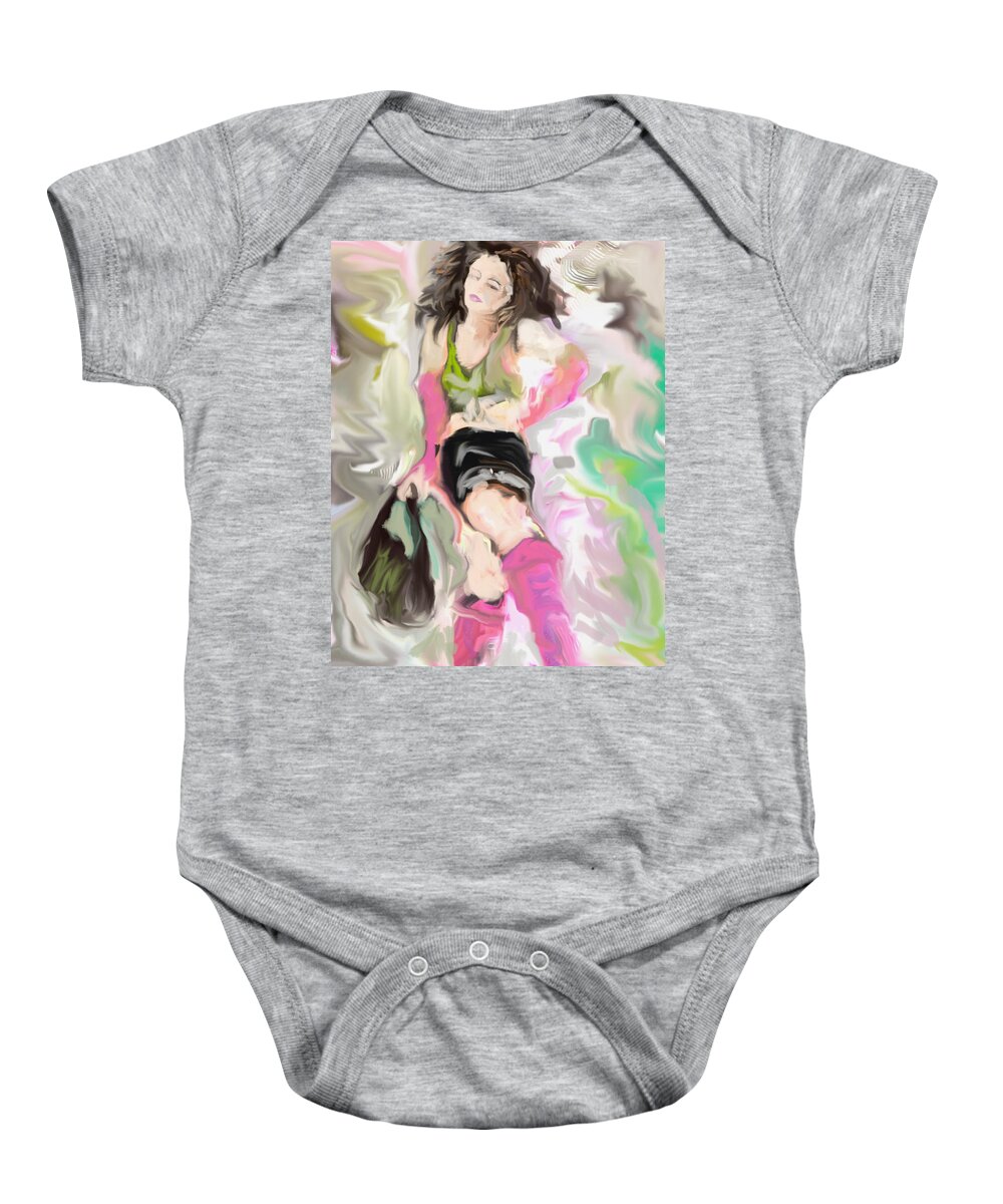 Fashion Baby Onesie featuring the digital art Walking on the wild side.. by Jean-Marc Robert