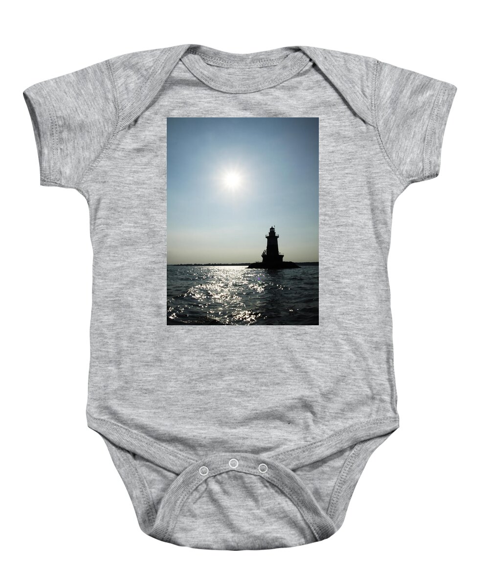 Lighthouse Baby Onesie featuring the photograph Warm Like the Evening Sun by Xine Segalas