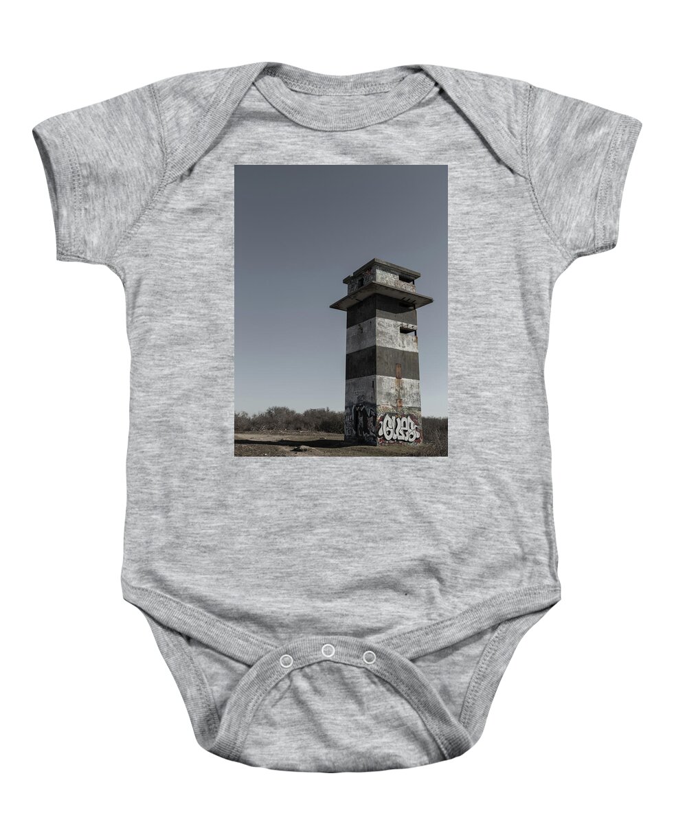 Tower Fort Cape Cod Ma Mass Massachusetts Outside Outdoors Watch Watchtower Baby Onesie featuring the photograph Watching by Brian Hale