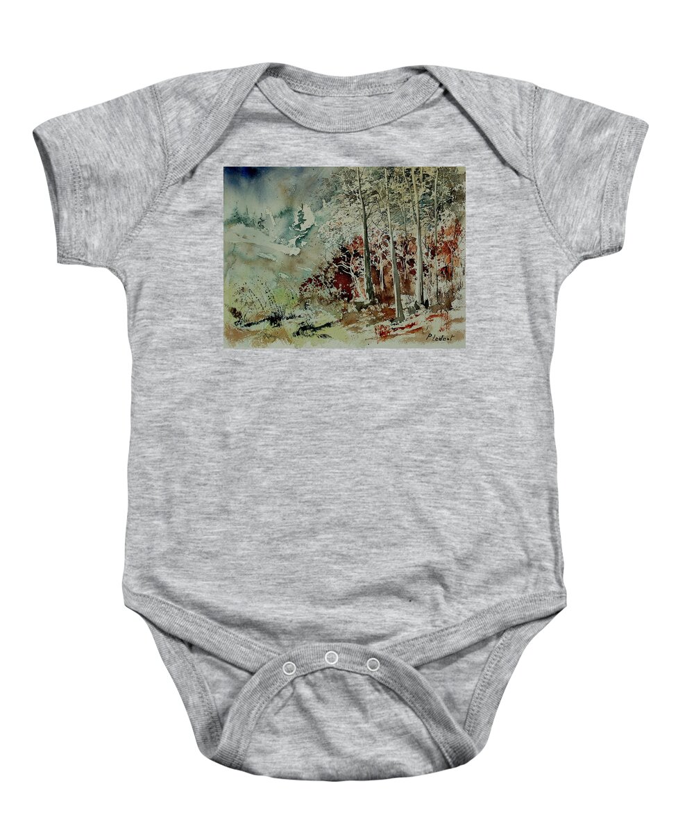 Landscape Baby Onesie featuring the painting Watercolor 200307 by Pol Ledent