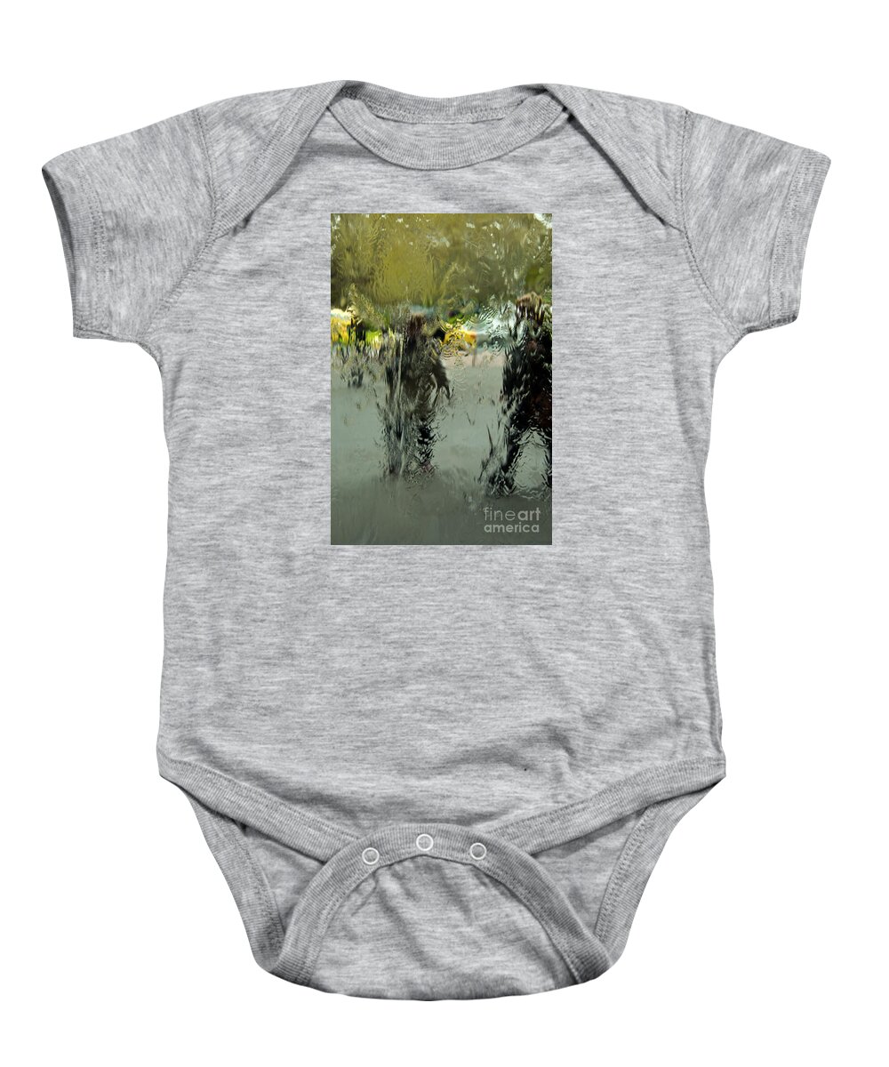 2015 Baby Onesie featuring the photograph Watery Pedesrians by Peter Kneen