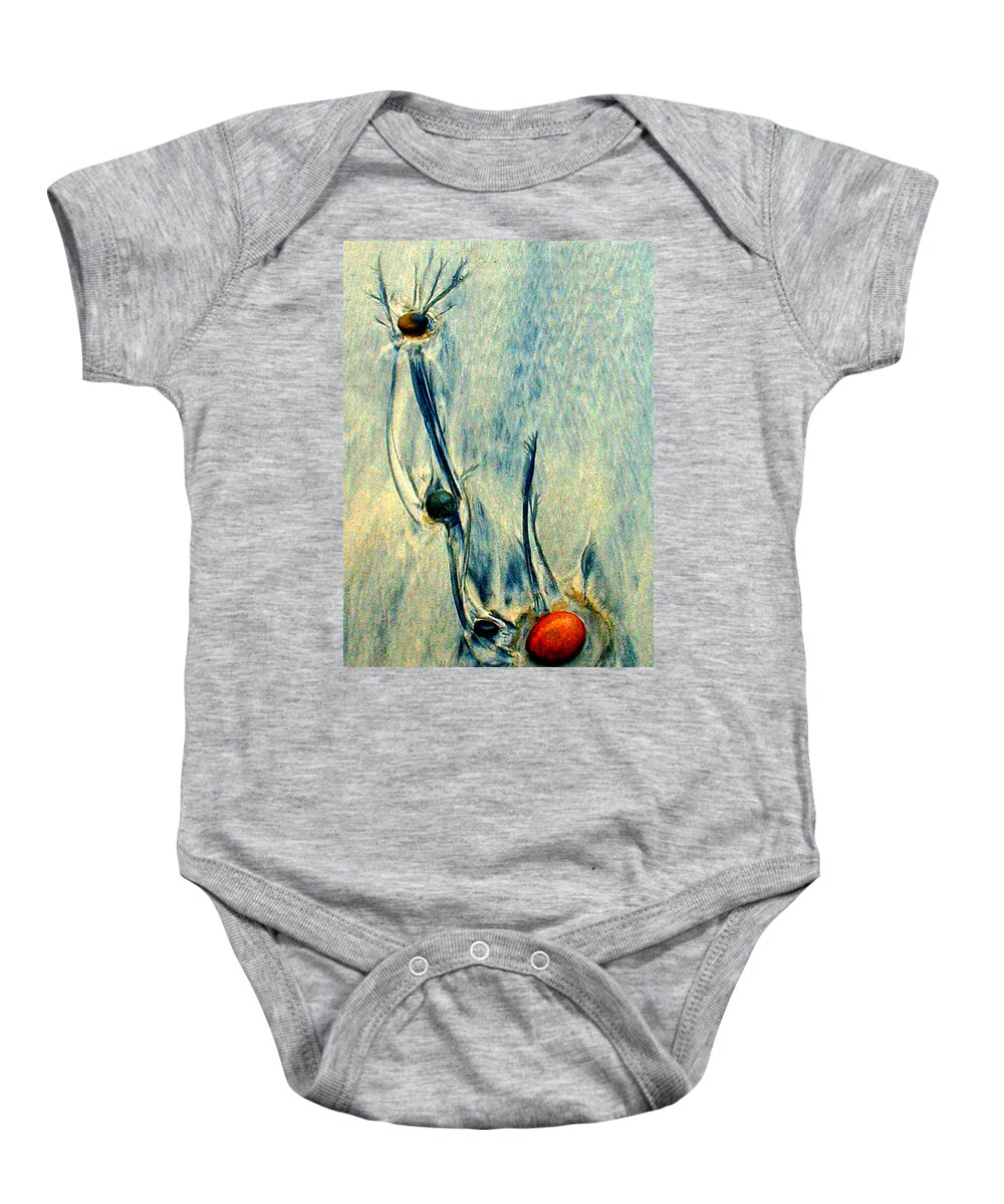 Beach Abstract Baby Onesie featuring the photograph Wave Painting by Rein Nomm