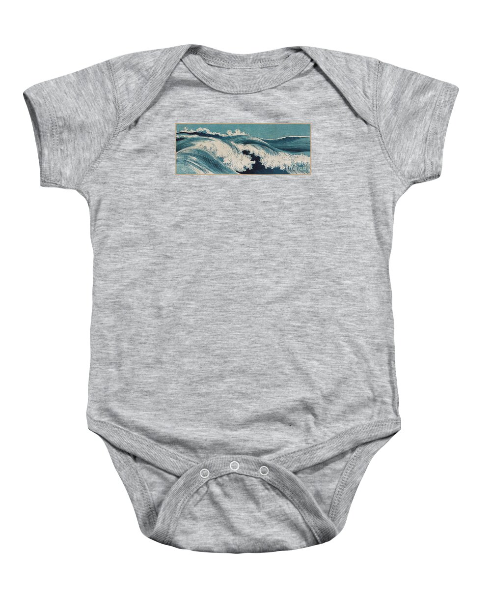 Konen Uehara Baby Onesie featuring the painting Waves by Celestial Images
