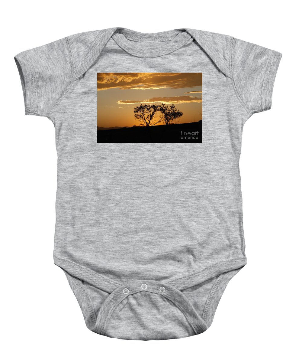 Sunset Baby Onesie featuring the photograph Western Sunset by Jim Goodman
