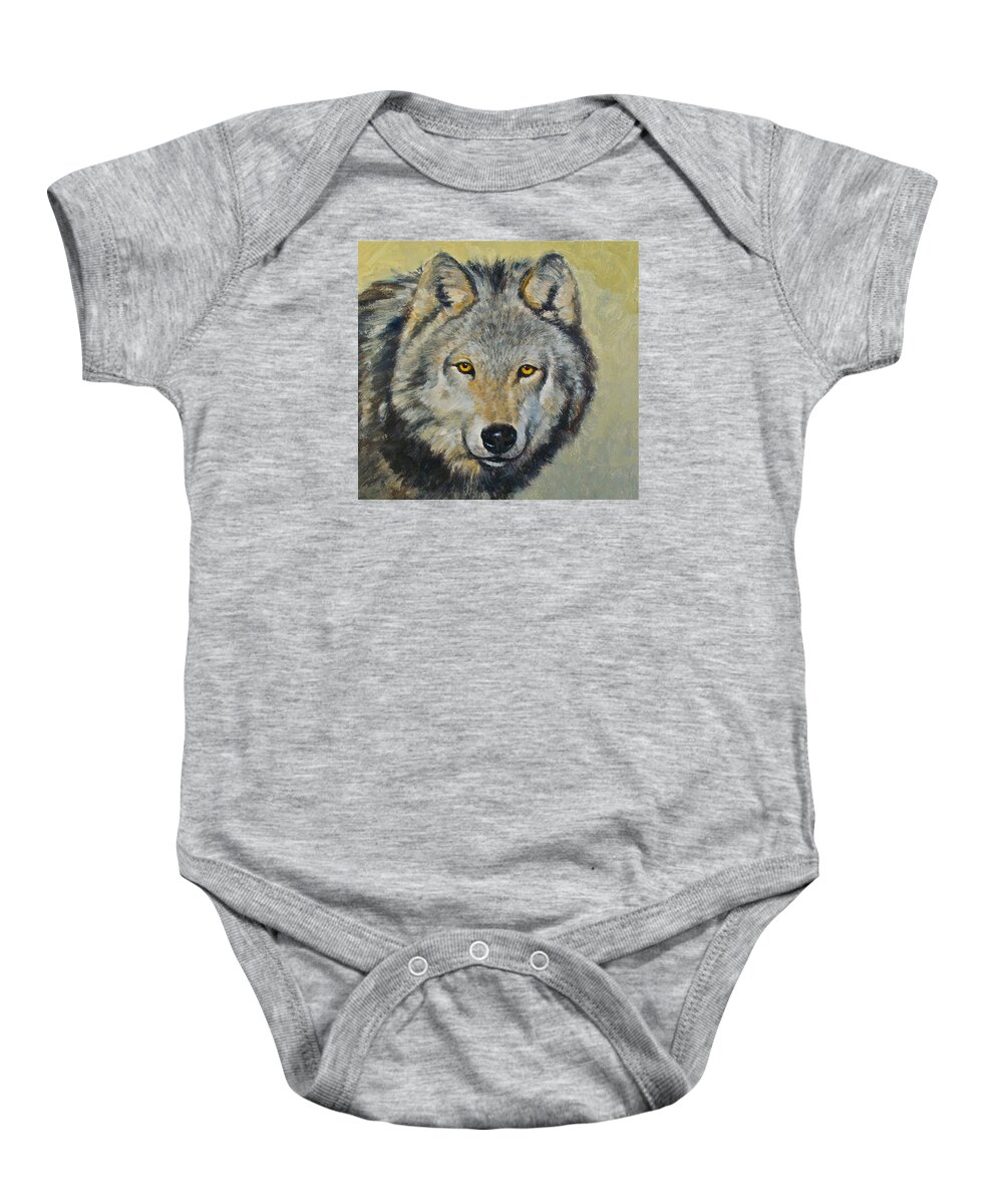 Acrylic Baby Onesie featuring the painting Heres lookn at you..kid....kid....KID by Cliff Spohn