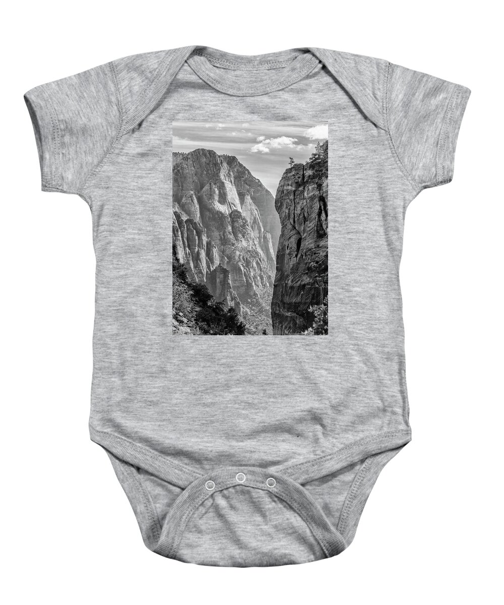 Zion Baby Onesie featuring the photograph Where Angels Land by Jim Cook