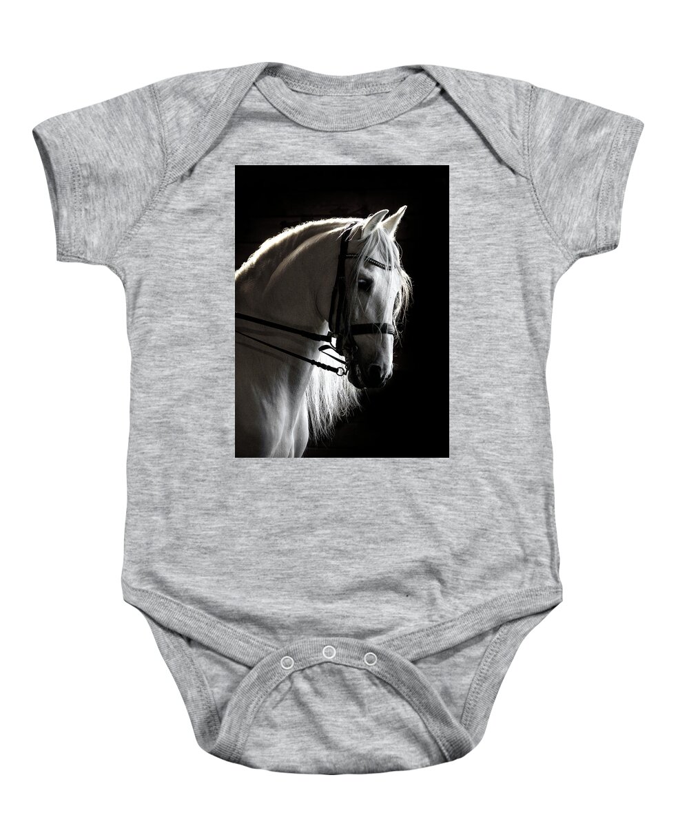 White Beauty In The Night Baby Onesie featuring the photograph White Beauty In The Night by Wes and Dotty Weber