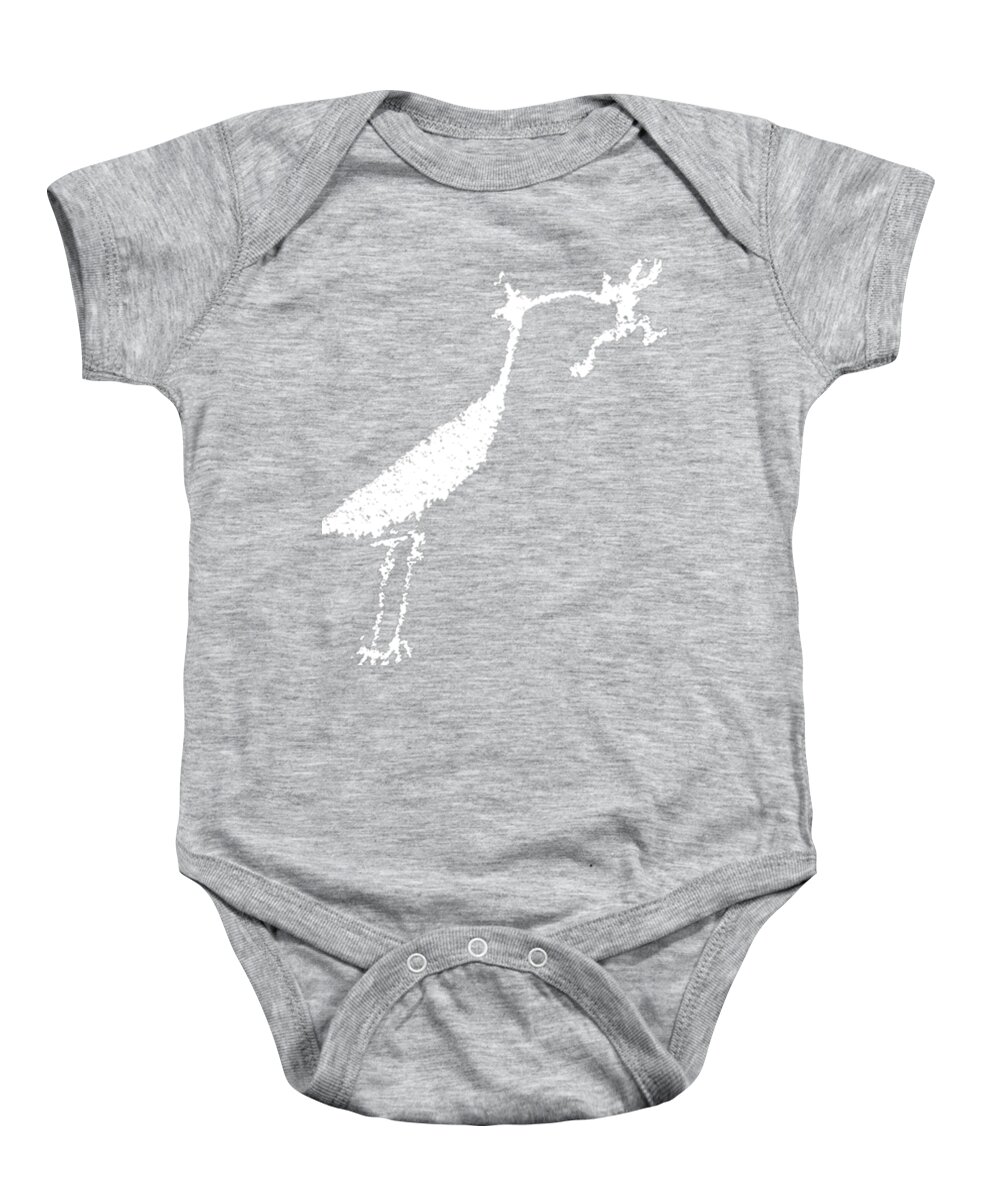 Petroglyph Baby Onesie featuring the photograph White Petroglyph by Melany Sarafis