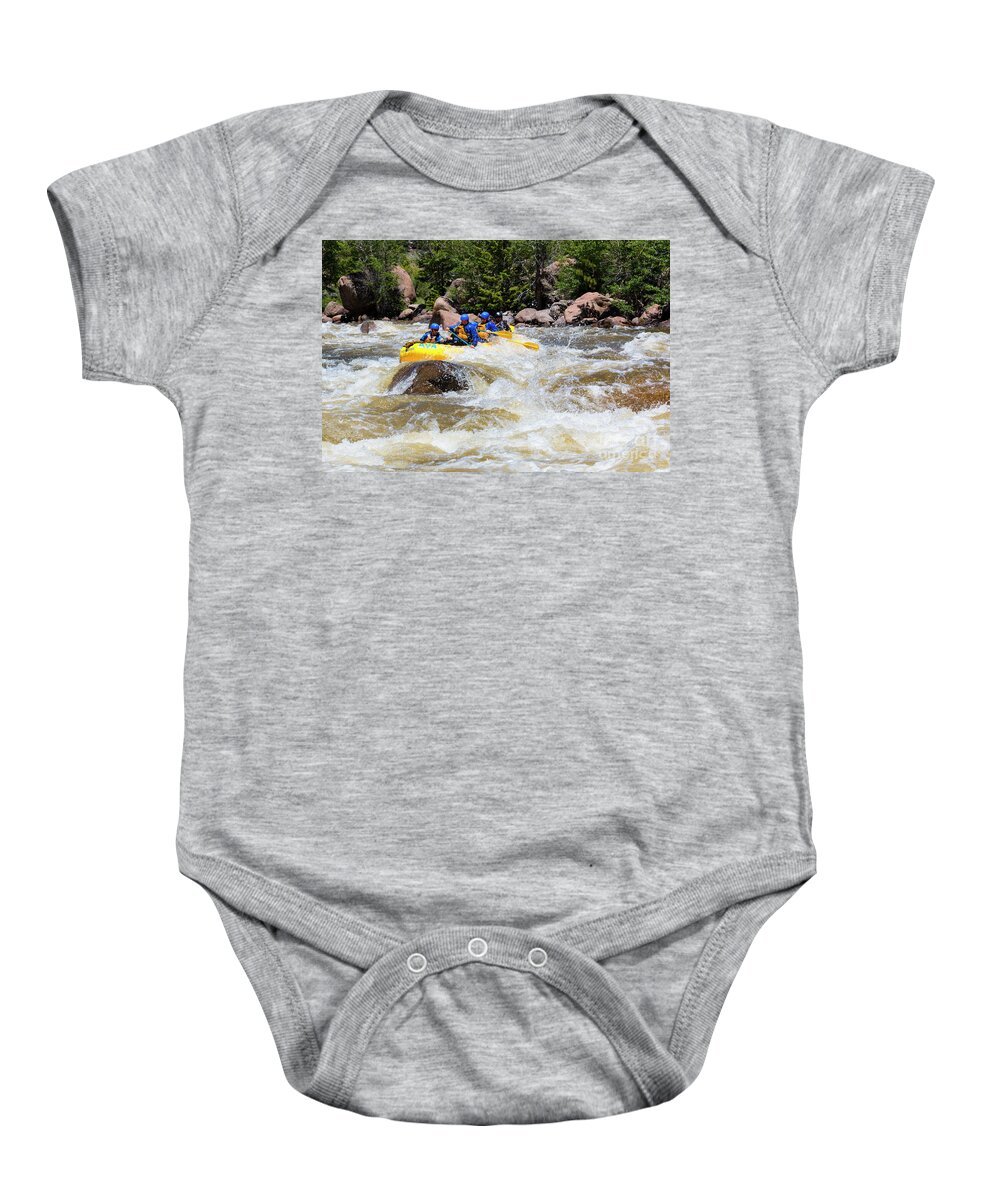Whitewater Baby Onesie featuring the photograph Whitewater Rafting the Arkansas River by Steven Krull
