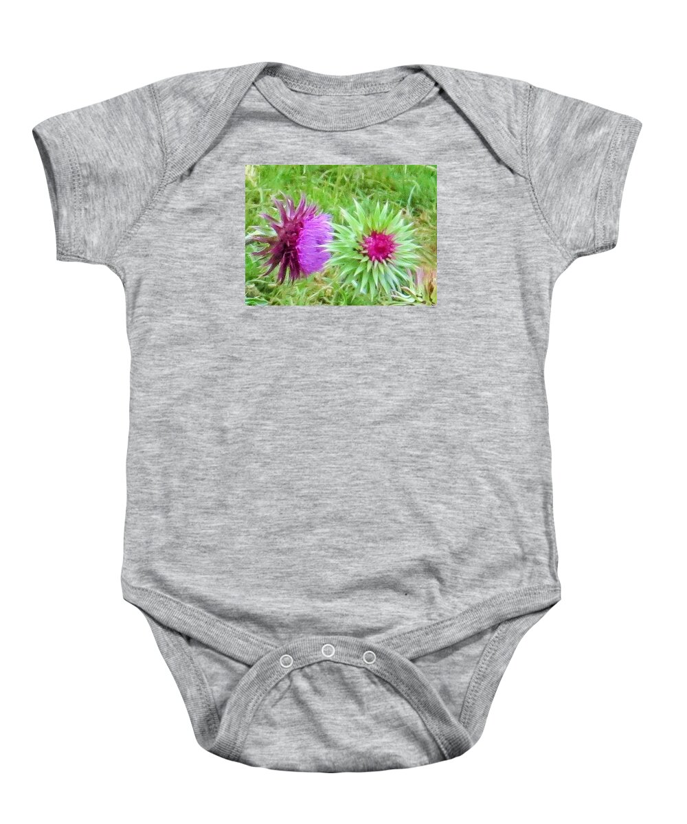 Flower Baby Onesie featuring the photograph Wild Beauty in the Meadow by Jeanette Oberholtzer