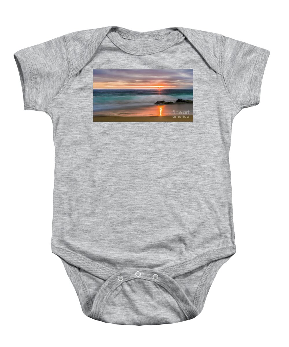 Beach Baby Onesie featuring the photograph Windansea Beach at Sunset by David Levin
