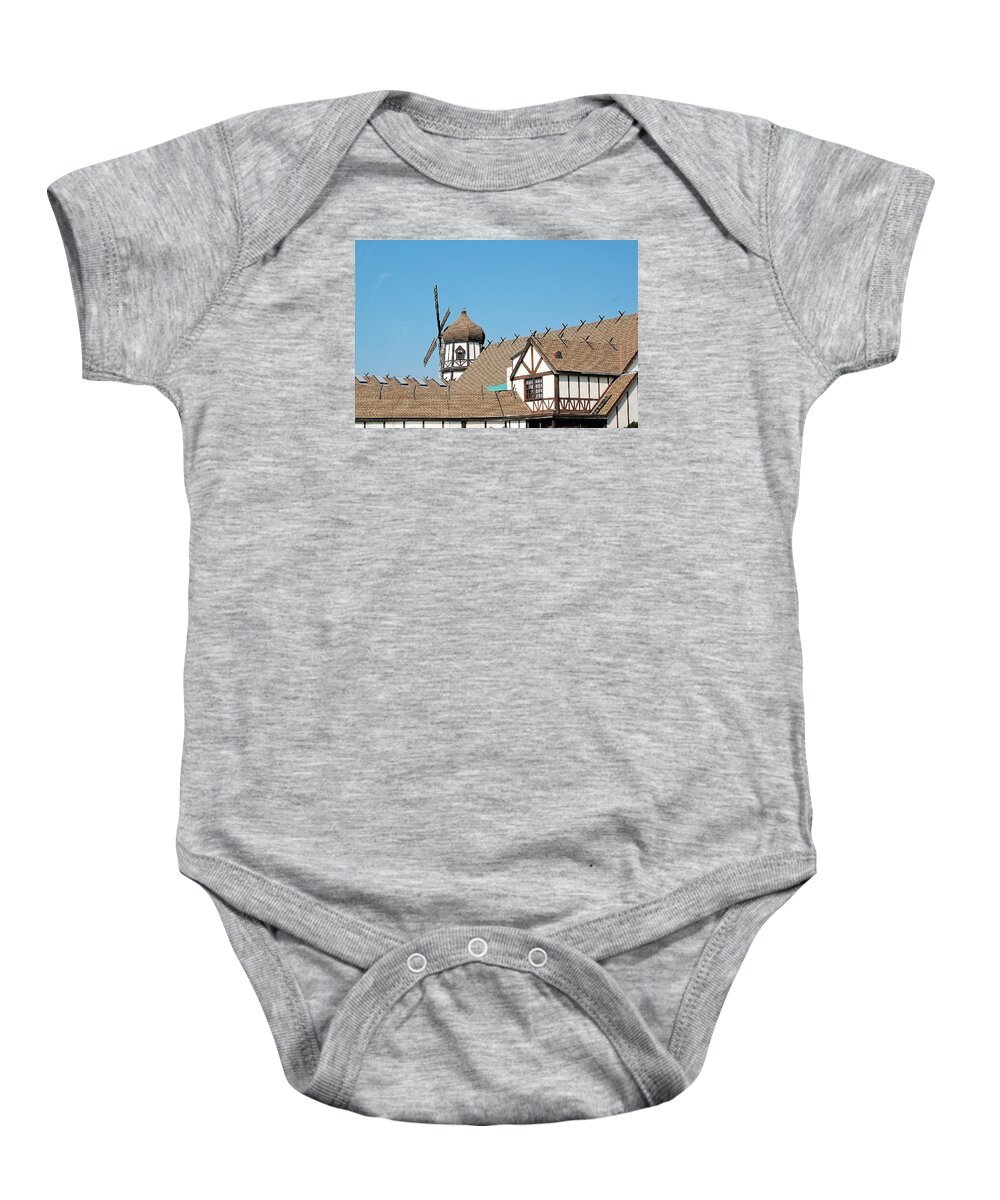 Windmill Baby Onesie featuring the photograph Windmill by Maria Aduke Alabi