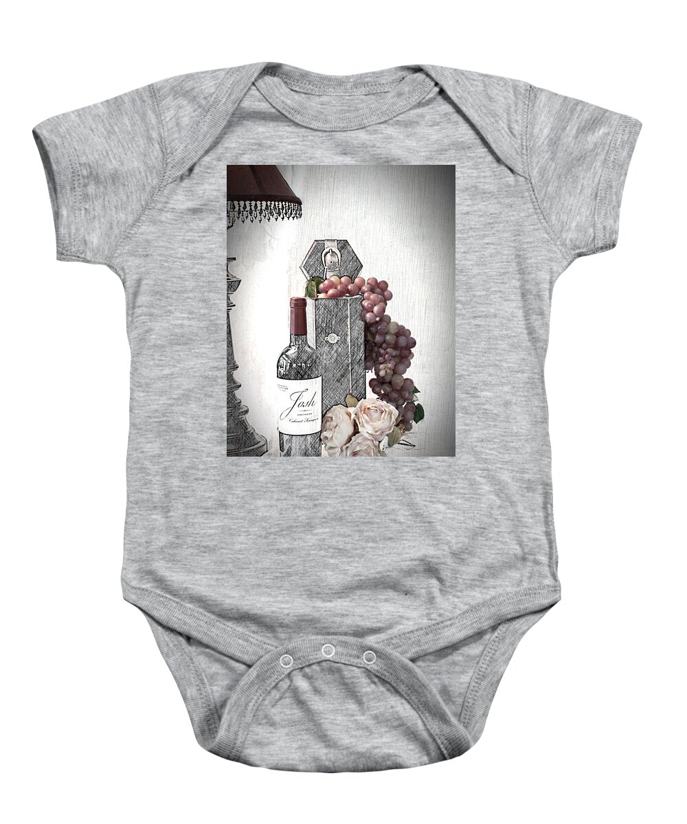 Wine Baby Onesie featuring the photograph Wine Tasting Evening by Sherry Hallemeier
