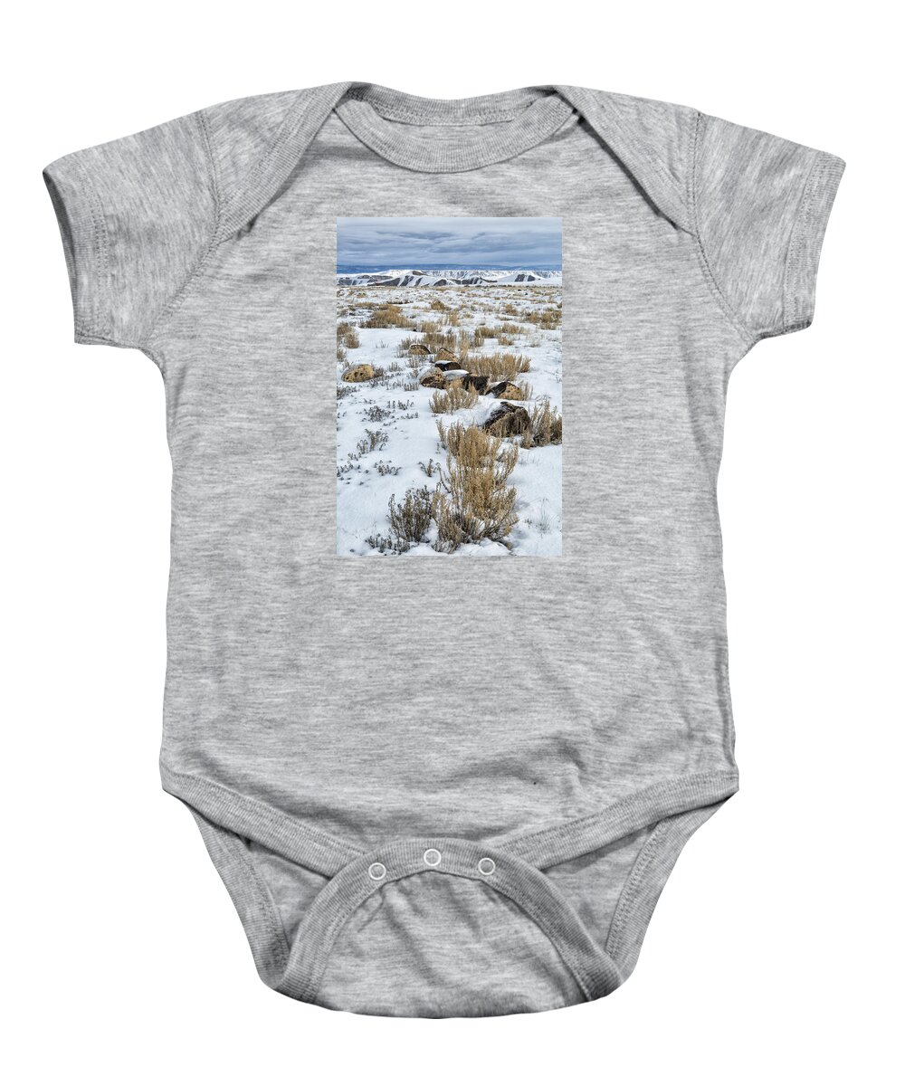 Colorado Baby Onesie featuring the photograph Winter Light In The High Desert by Denise Bush