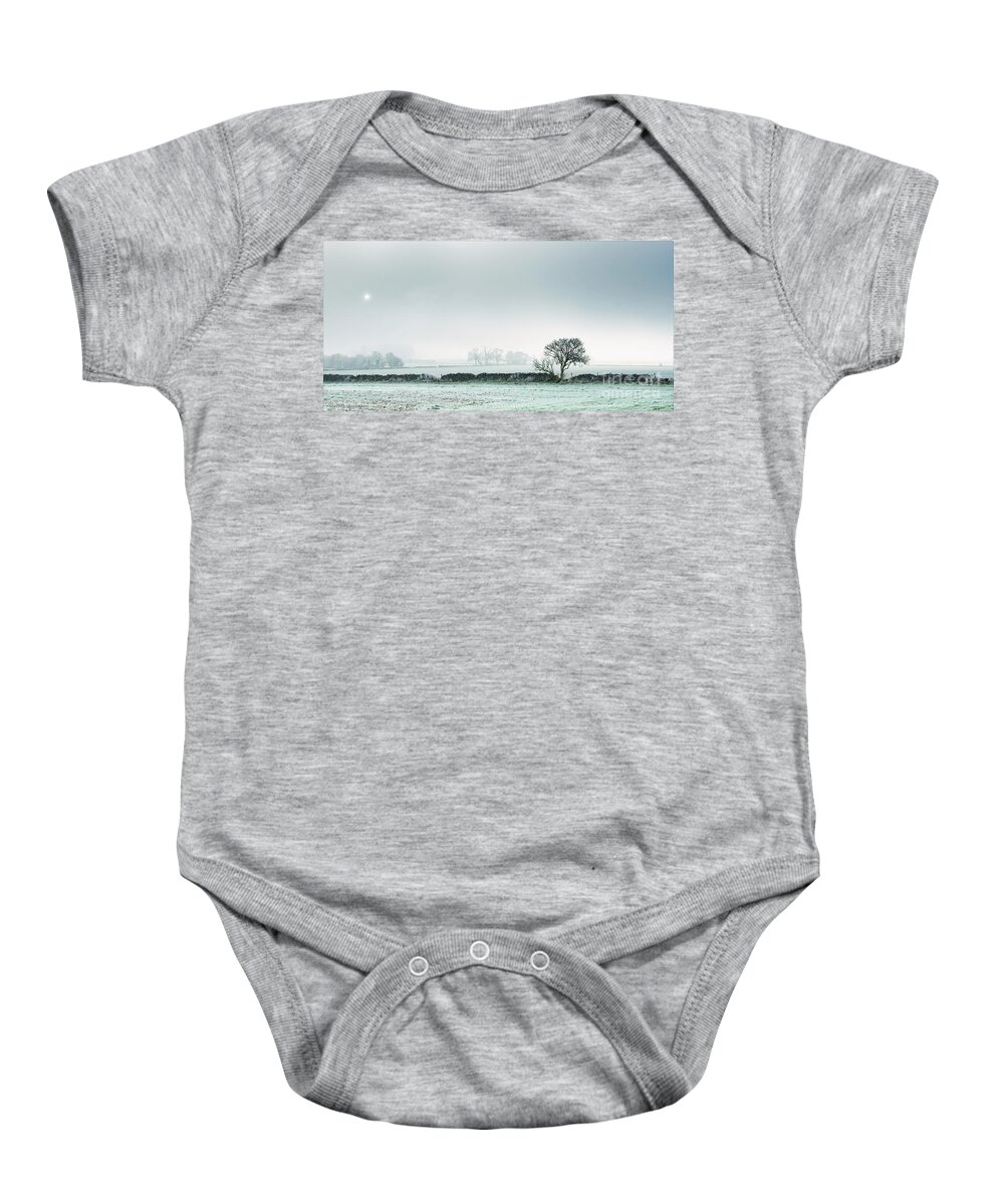  Baby Onesie featuring the photograph Winter on the Mendips by Colin Rayner