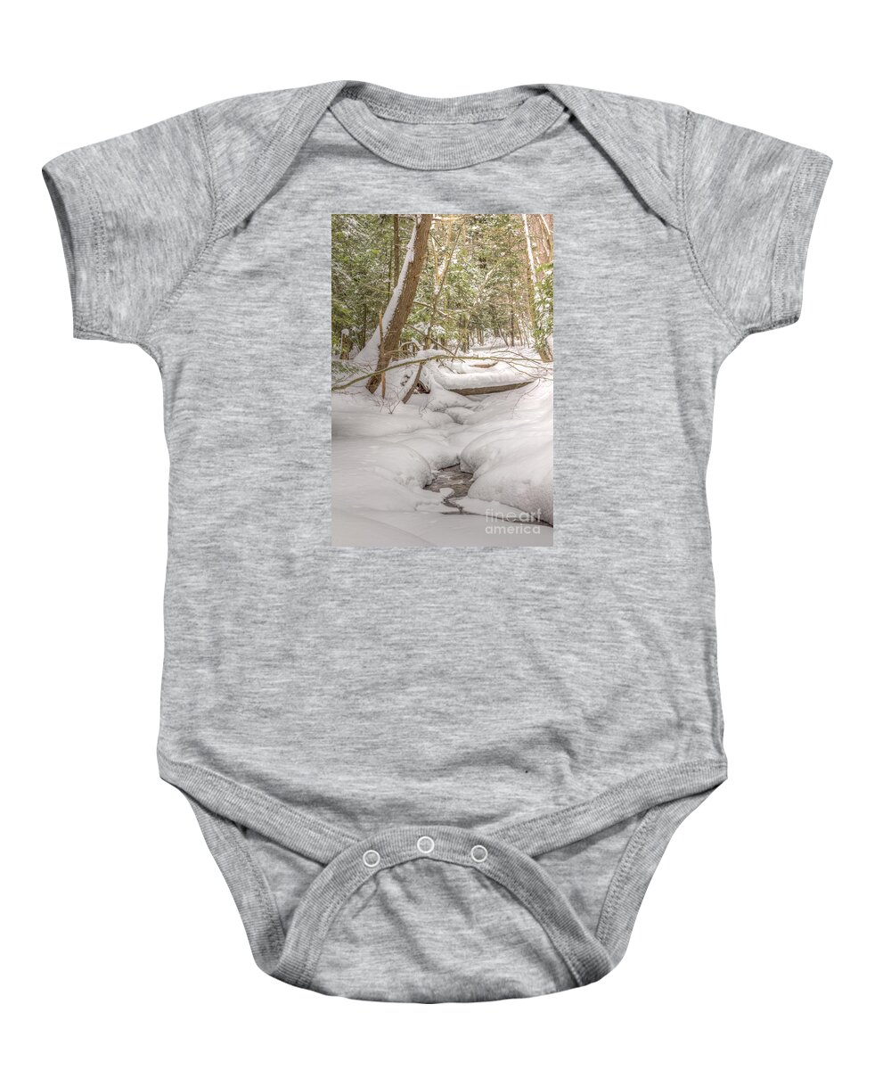 Streams Baby Onesie featuring the photograph Winter Serenity by Rod Best