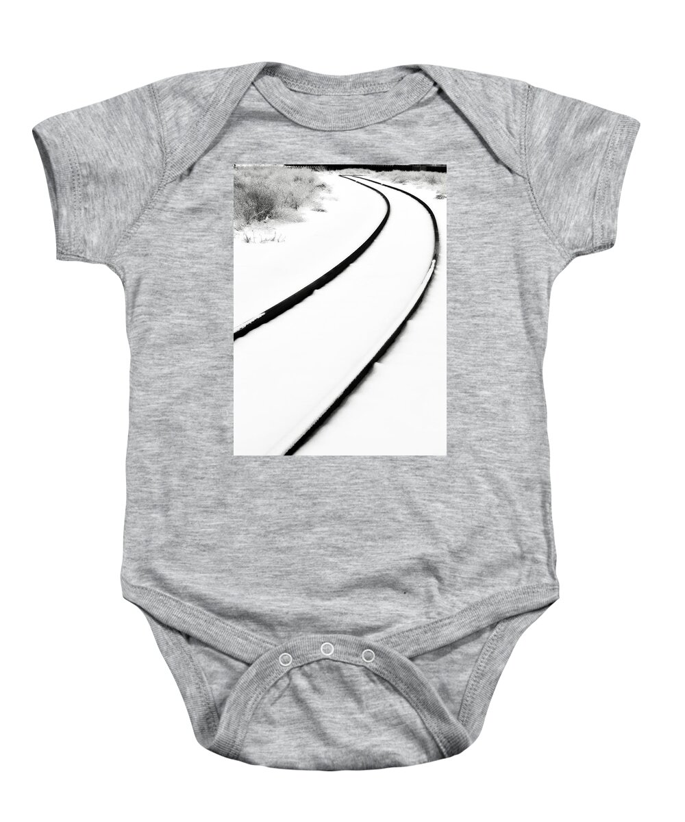 Old Fashioned Baby Onesie featuring the photograph Winter Tracks by Michelle Calkins