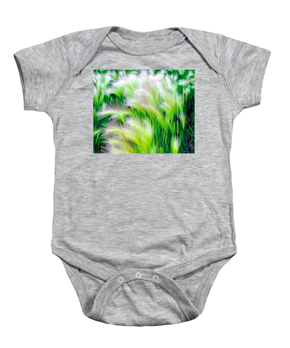 Green Baby Onesie featuring the photograph Wispy Green by Richard Gehlbach