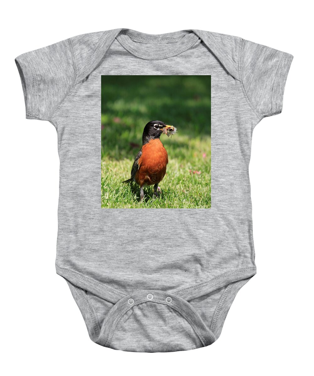 Mccombie Baby Onesie featuring the photograph With Baited Breath by J McCombie